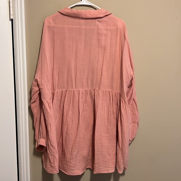 Entro Pink Button Down - Baby Doll back - Picture 5 of 5